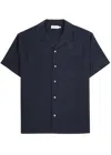 Frame Cotton-jersey Shirt In Navy