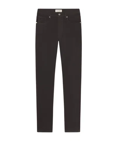 Frame Twill-weave Straight-leg Jeans In Black