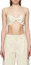 Frame Twist Bra Top In Flax In Beige