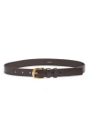Frame Twist Buckle Belt Espresso 100% Leather In Espresso