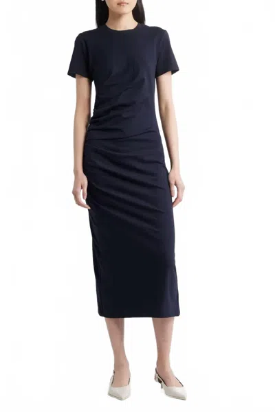 Frame Twist Dress In Navy In Black