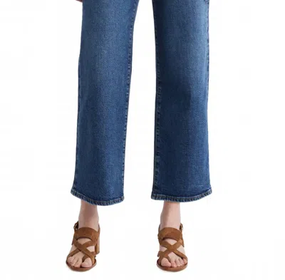 Frame Ultra High-rise Wide Leg Jeans In Archie In Blue