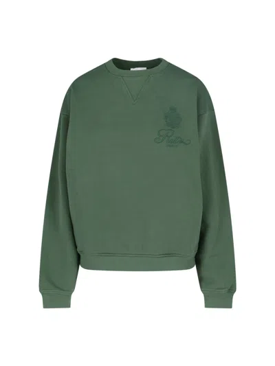 Frame Unisex Cotton-poly Crewneck Sweater In Green