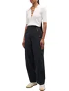 Frame Barrel-leg Utility Pants In Black
