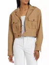 Frame Cropped Utility Jacket In Multi