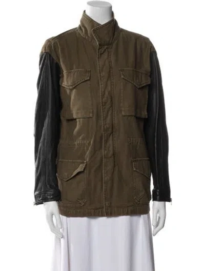 Pre-owned Frame Utility Jacket In Green