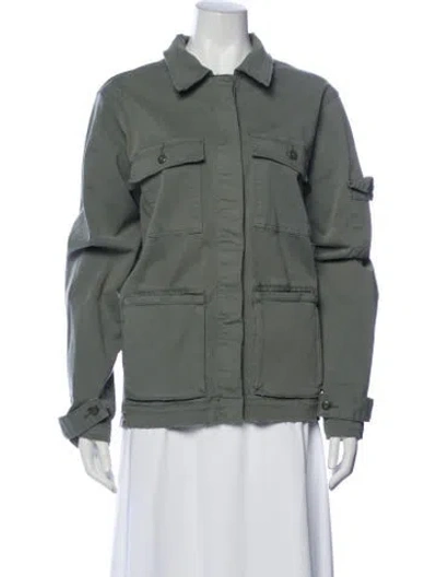 Pre-owned Frame Utility Jacket In Green