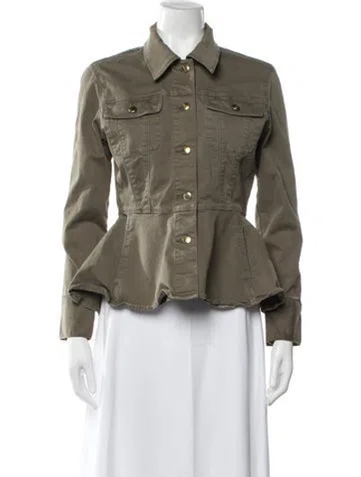 Pre-owned Frame Utility Jacket In Green