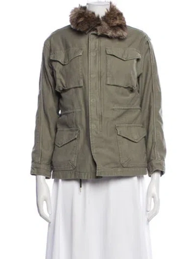 Pre-owned Frame Utility Jacket In Green