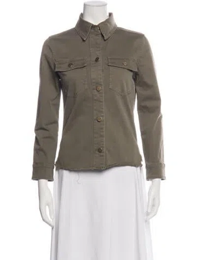 Pre-owned Frame Utility Jacket In Green