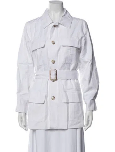 Pre-owned Frame Utility Jacket In White