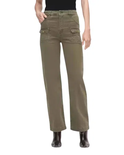 Frame Utility Pocket Pants In Moss In Pink