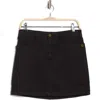 Frame Utility Stretch Cotton Miniskirt In Black