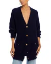 Frame Boucle Boyfriend Cardigan In Navy In Navy
