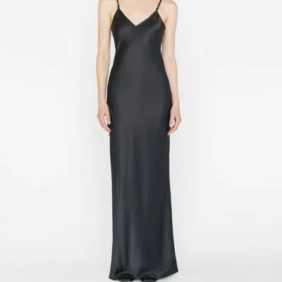 Frame V-neck Cami Dress In Black