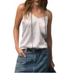 Frame V-neck Cami Top In Denim Blue In Gray