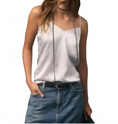 FRAME V-NECK CAMI TOP IN DENIM BLUE