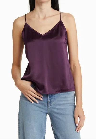 Frame V Neck Camisole In Plum In Pink