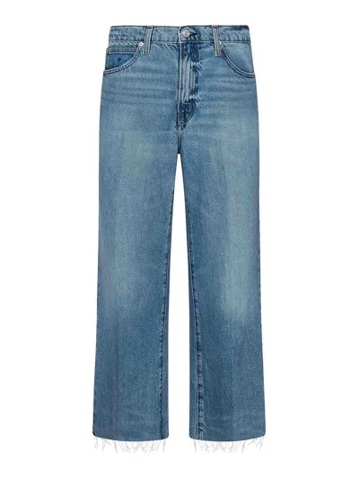 Frame Denim Cropped Straight-leg Jeans In Blue