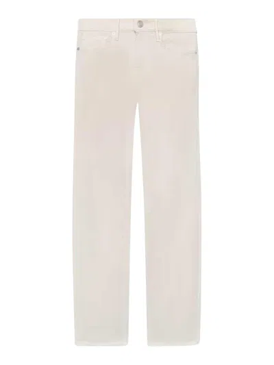 Frame Straight Leg Jeans In Beige