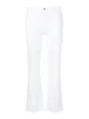 Frame Le Crop Mini Bootcut Metallic Snakeskin Print Jeans In Blanco