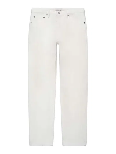 Frame Straight Leg Jeans In White