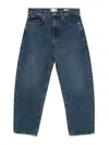 Frame Low Slung Barrel Trousers In Lavado Medio