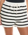 Frame Gestreifte Shorts Aus Frottee Aus Einer Baumwollmischung In Blue