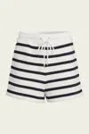 Frame Gestreifte Shorts Aus Frottee Aus Einer Baumwollmischung