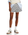 Frame Gestreifte Shorts Aus Frottee Aus Einer Baumwollmischung In Navy Multi