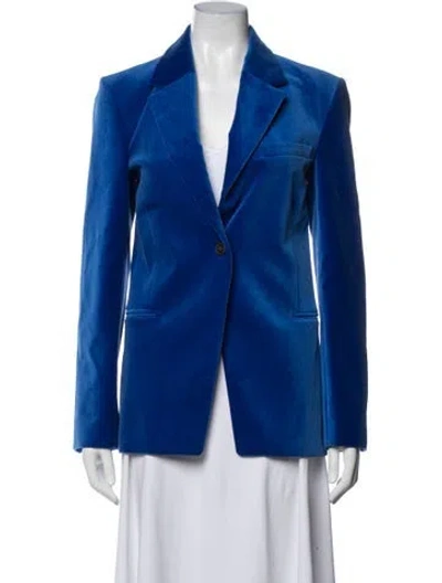 Pre-owned Frame Velour Blazer In Blue