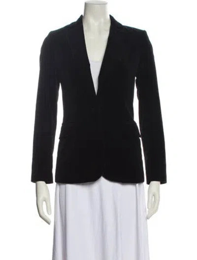Pre-owned Frame Velvet Blazer In Black