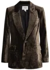 Frame Stretch Cotton Corduroy Blazer In Dark Brown