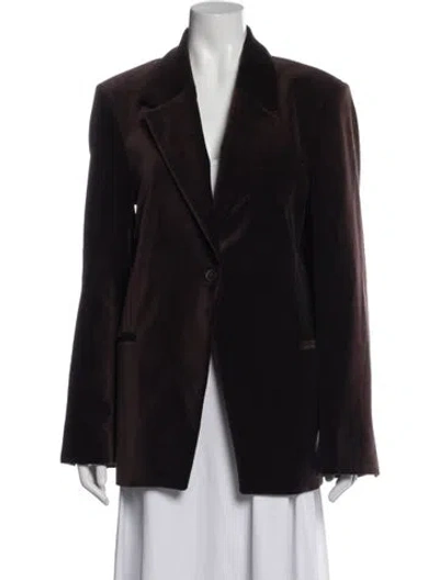 Pre-owned Frame Velvet Blazer In Green