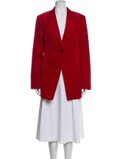 Pre-owned Frame Velvet Blazer In Red