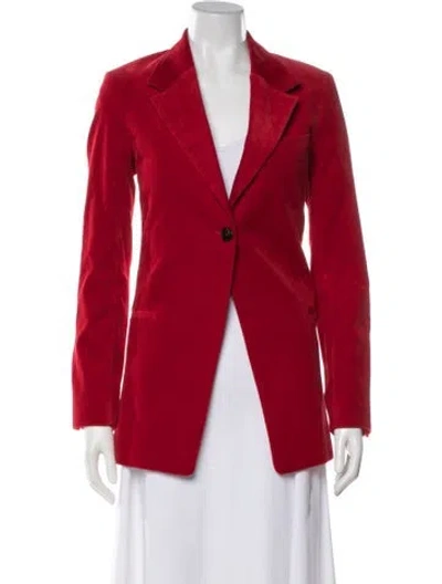 Pre-owned Frame Velvet Blazer In Red