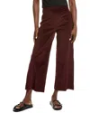 Frame Velvet Crop Wide Leg Pant In Purple