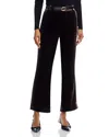 Frame Velvet Cropped Flare Pants In Espresso
