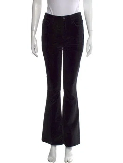 Pre-owned Frame Velvet Flared Pants In Black