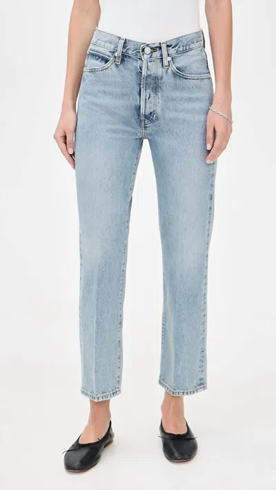 Frame Vertical Crop Jean In Scheme In Blue