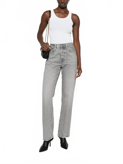 Frame Vertical Five-pocket Jeans In Phantom In Gray