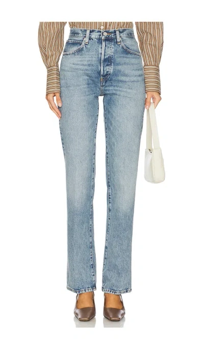 Frame Vertical Straight Leg Jeans In Blue