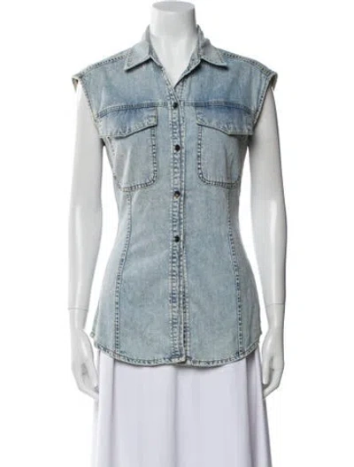 Pre-owned Frame Vest In Blue