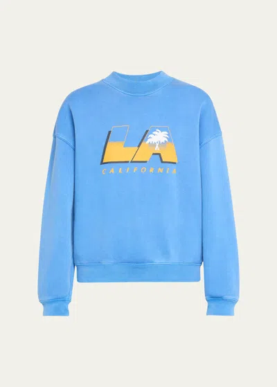 Frame Vintage La Crewneck Sweatshirt In Washed Bri