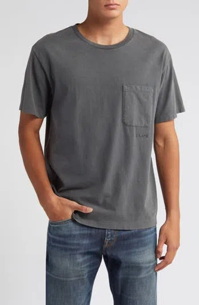 Frame Vintage Wash Pocket T-shirt In Gray