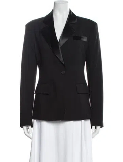Pre-owned Frame Virgin Wool Blazer In Black