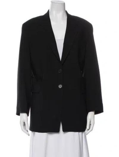 Pre-owned Frame Virgin Wool Blazer In Black