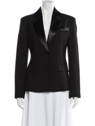 Pre-owned Frame Virgin Wool Blazer In Black