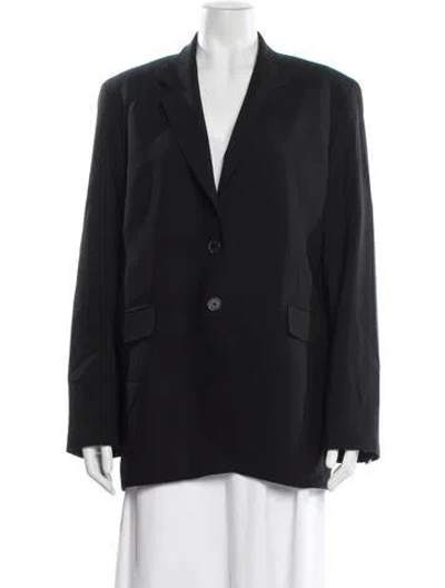 Pre-owned Frame Virgin Wool Blazer In Black