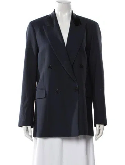 Pre-owned Frame Virgin Wool Blazer In Blue
